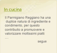 in cucina Parmigiano Reggiano 